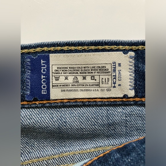 GAP Vintage Bootcut Denim Blue Jeans Women’s Size 6 Long GAP Jeans - Picture 4 of 6